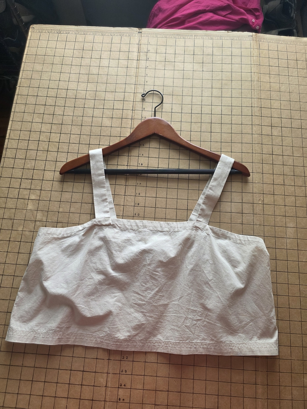 Vans Minimalist Linen-Blend Crop Camisole Tank Top Off-White Size XL